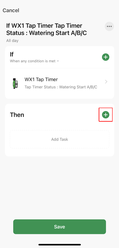 Schedule screen
